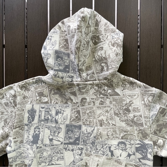 MARVEL MARVEL COMICS COMIC STRIP HOODED HOODIE SWEATSHIRT!! - Picture 7 of 11